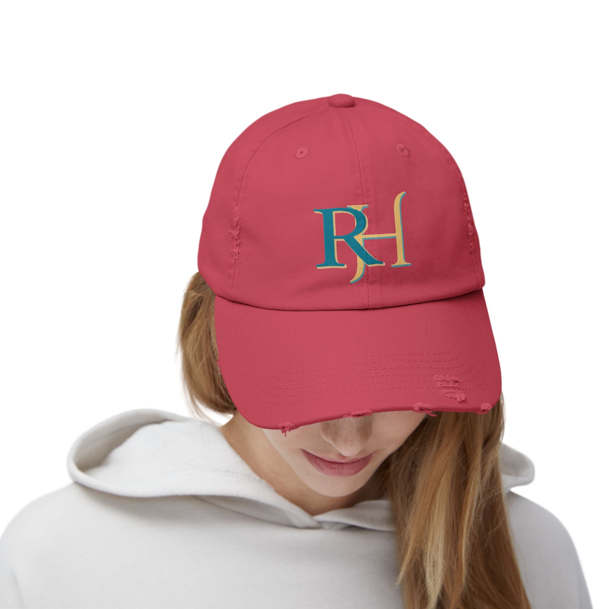 Distressed RH Monogram Cap Reverse Harem