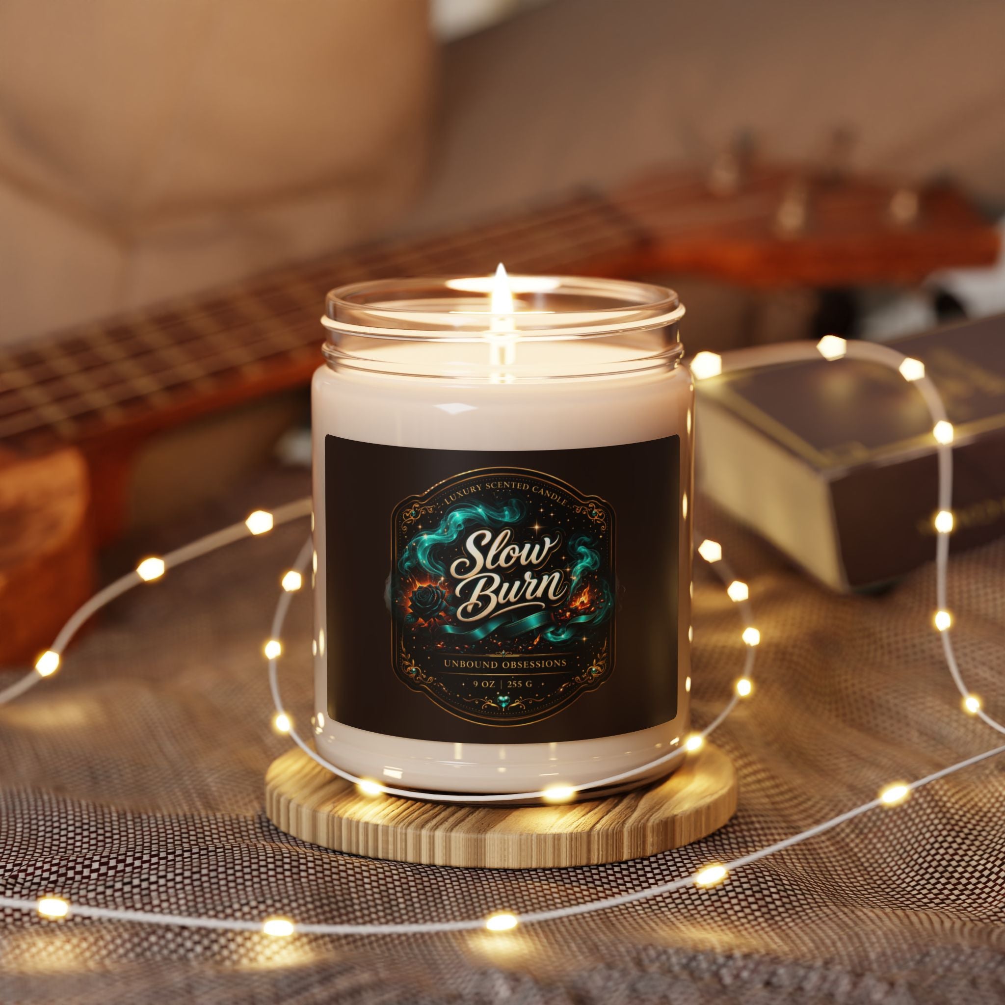 Slow Burn Scented Soy Candle — 9oz Jar (Hand-Poured)